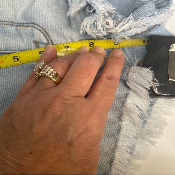 Mossimo High Rise Jean Short Embroidered Bohemian Style - Picture 15 of 16